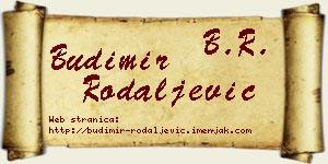 Budimir Rodaljević vizit kartica